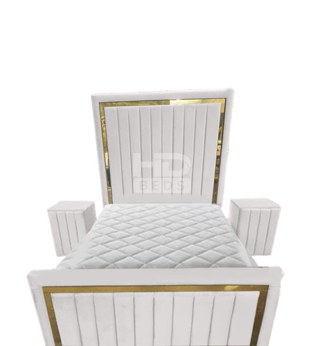 Plush velvet milan panel bed - panel,