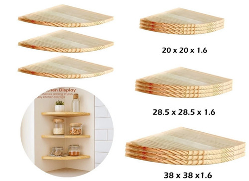 Wooden corner shelf - wooden,