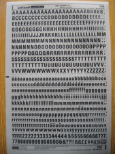 1 x Letraset Upp & Low Case