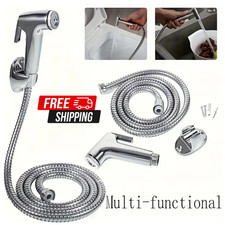 Jet Spray Muslim Shower Toilet Hygienic Shattaf Douche Kit Head Hose Handheld UK