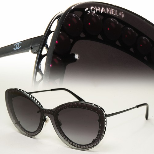 Chanel sunglasses pearl black - chanel,
