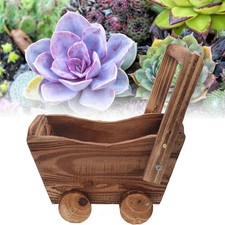 Flower Pot Wooden Cart Sturdy