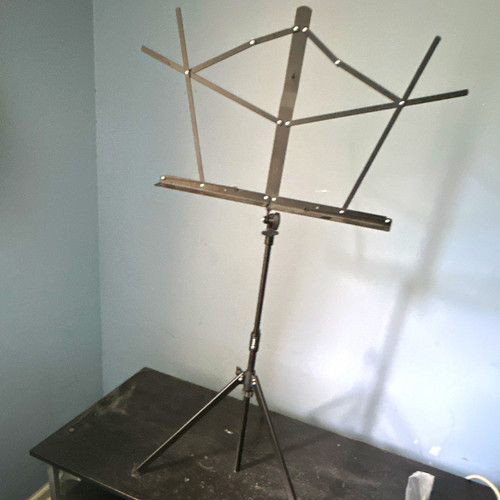 Black metal tripod sheet - black, music