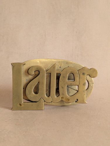 Vintage solid brass - brass, desk