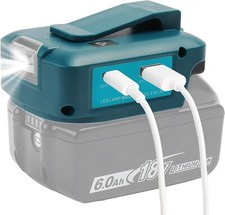 ADP05 Power Source Makita 14.4v 18v Battery Adapter work light USB Phone Charger