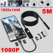 Waterproof Inspection Camera Endoscope Snake Camera for Android iPhone Car Tube