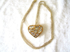 Juicy Couture Solid Perfume Rhinestone Gold tone Necklace