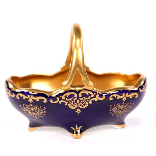 Coalport jewelled basket - jewelled,