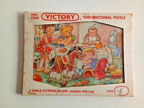 Vintage victory wooden jigsaw - vintage,