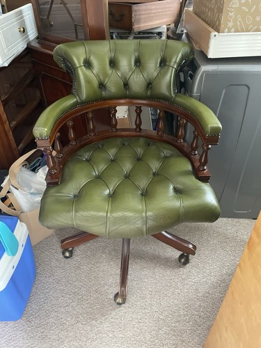 Chesterfield leather office - leather,