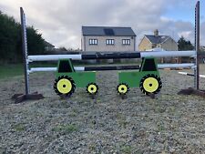 Pair Of Show Jump Fillers Green Tractors 70cm Tall. Horse Or Pony