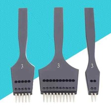 Leather Craft Round Hole Black Pricking Iron Chisel Stitching Punch Tool Set New