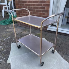 Rose-Gold Lumium Vintage Drinks Cart/trolley-60/70s-Cocktail Tea Hostess