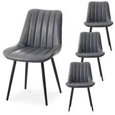 4x Dining Chairs Faux Leather