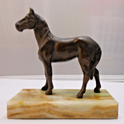 Vintage bronze spelter horse - vintage, bronze/spelter