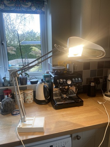 Vintage magnifying table lamp - vintage,