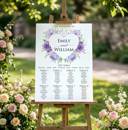 Personalised wedding table - personalised,