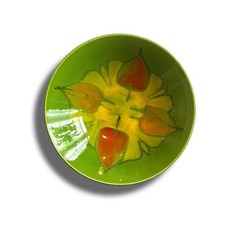 Poole Pottery Bowl in Green Delphis Glaze, by Cynthia Bennett, Shape 56- Decor