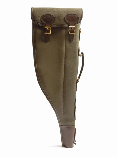 Leather and canvas gun sleeve - gun,