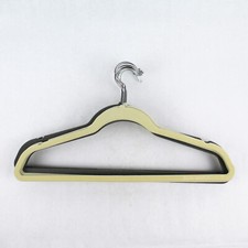 Lot of 10 Velvet Clothing Hangers – Gray & Beige, Standard Size 17.5"