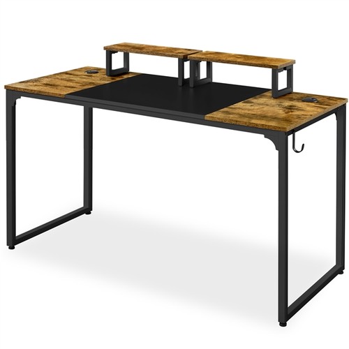 Wooden computer desk study - computer,