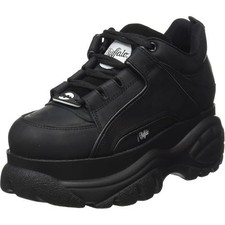 Buffalo 1339-14 Womens Black Classic Chunky Platform Shoes Trainers