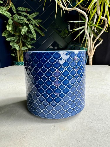 Navy blue pots - blue, dark
