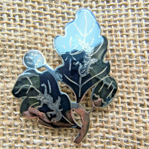 Sterling silver siam brooch - silver,