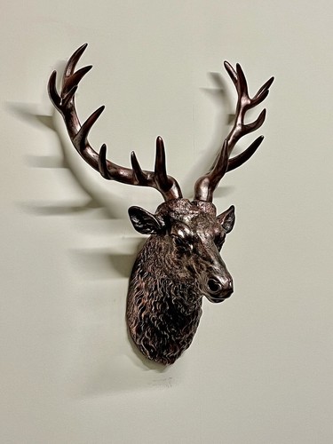 Bronze stag head - bronze,