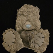 Original Grey Me To You Teddy Bears Peek-A-Boo Rose Blue Nose Plush Toy VGC