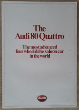 Audi 80 Quattro Saloon Brochure 1983 - 2.2 Injection