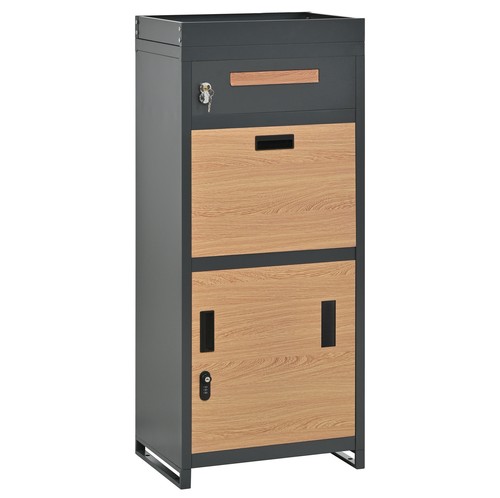 Parcel box metal post - box, large