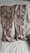 Topshop Snake Print Thigh High