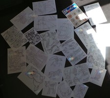 Vintage iron on transfers Webster craft 56  Embroidery Pyography fabric painting