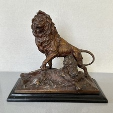 Victorian Empire Spelter Lion