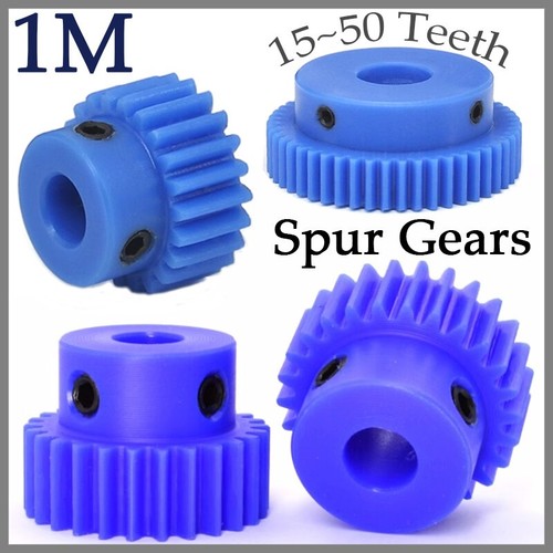 Blue nylon spur gears 1mod - blue,