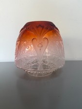 antique peach embossed beehive oil lamp shade