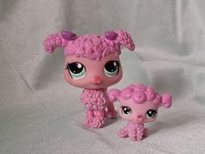 Blemished Used Lps Littlest Pet Shop Poodle Mommy Set. 2 Toys For Children