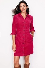 Boden Flora Cord Shirt Dress Cherries Jubilee NWT UK 18R US 14R