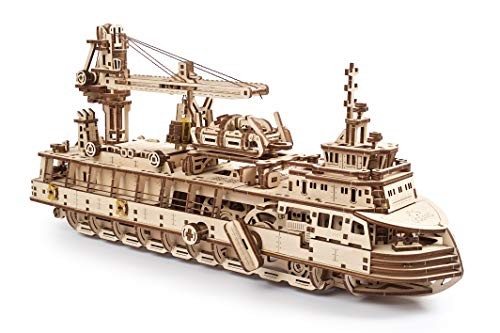 Research vessel puzzle - research, 3d