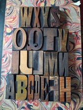 Vintage WOODEN Letterpress PRINTING BLOCKS 6.8cm High. Choose Your Letter.