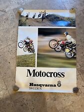 Vintage Husqvarna Motocross poster/60's retro racers/MX/off road