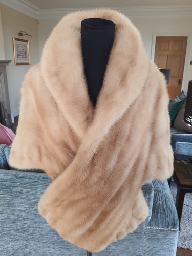Large mink stole cape shawl - large,
