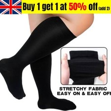 Plus Size Compression Socks Unisex 20-30 mmHg Wide Calf Extra Large Flight Socks