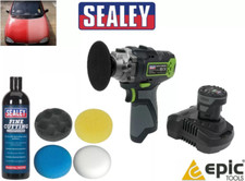 Sealey 75mm 3" Mini 10.8V Cordless Car Polisher Kit With Pads +Compound CP108VCP