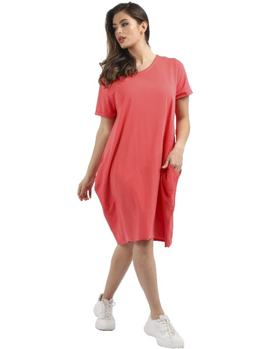 Woman lagenlook cocoon dress - cocoon,
