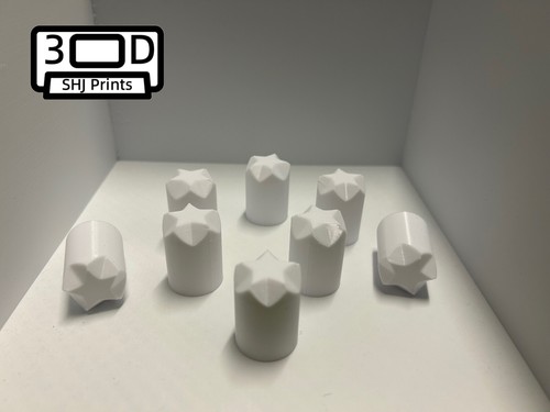 Radiator valve caps white - 8, x