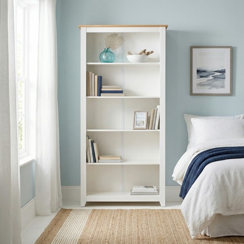 Capri tall white bookcase - capri,