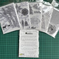BUNDLE 5x KANBAN Clear Stamp Sets Christmas For Card Craft & Scrapbooking