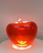 Paperweight Blenko? Ruby Red Apple Vintage Art Glass